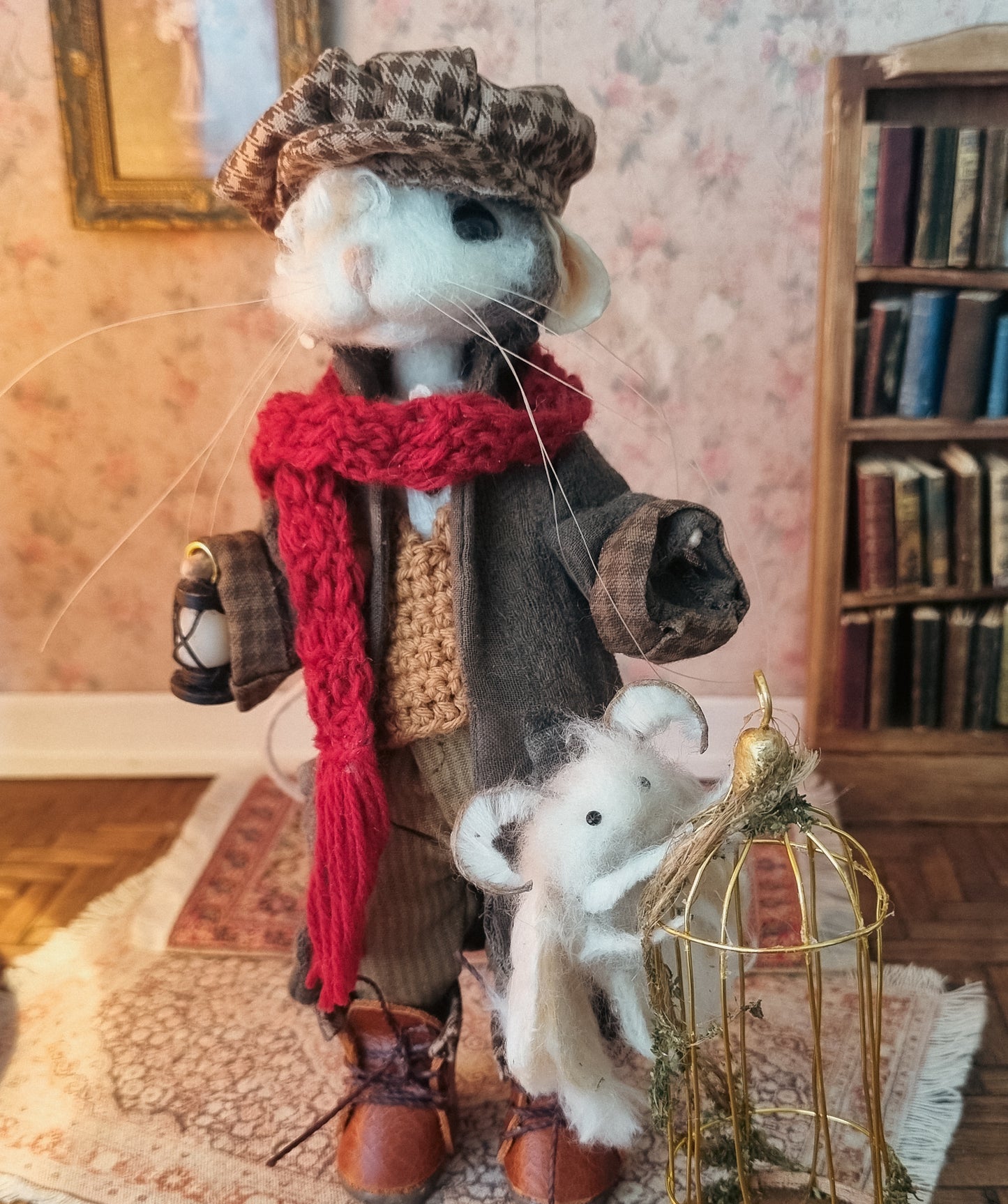 William | Needle Felted Collectible Wool Mouse