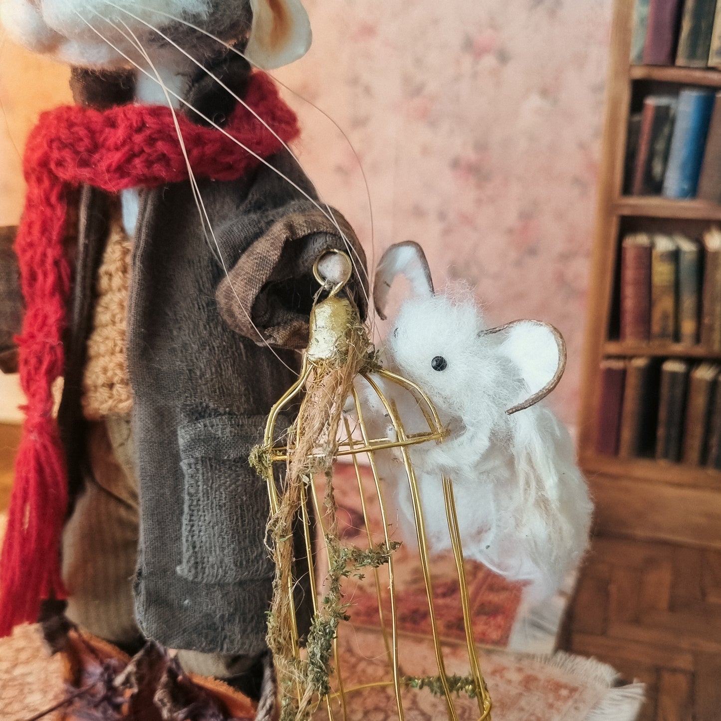 William | Needle Felted Collectible Wool Mouse