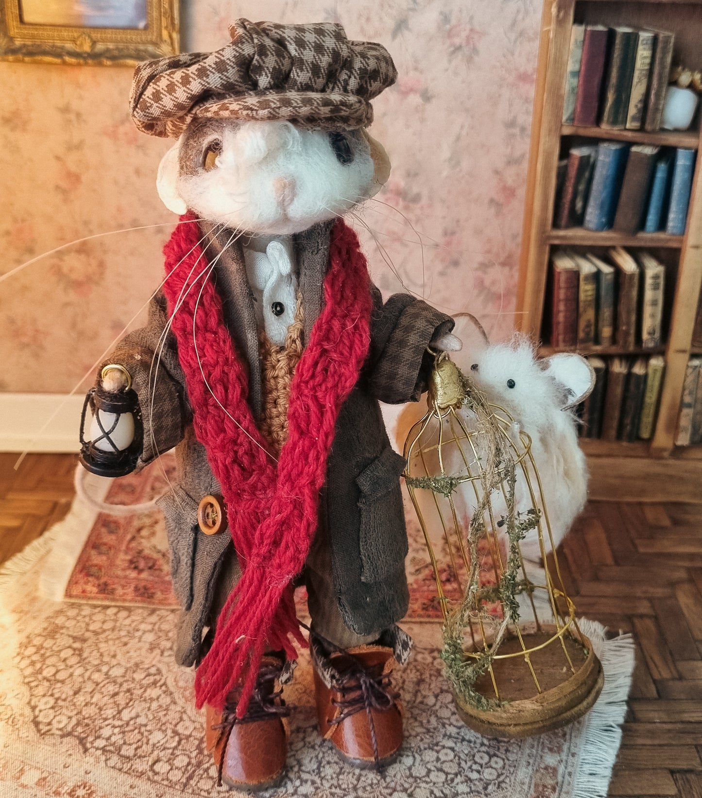 William | Needle Felted Collectible Wool Mouse