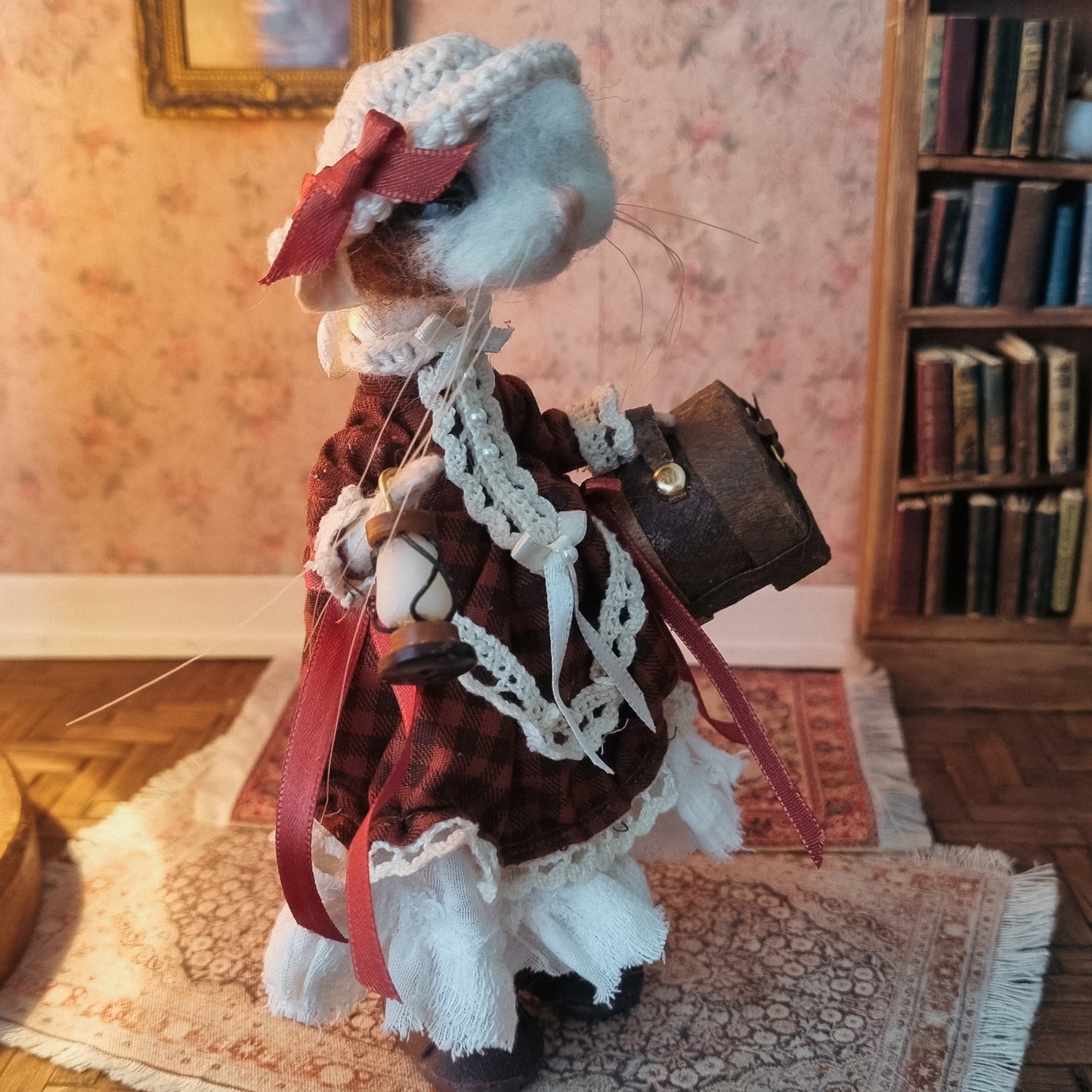 Bernadette | Needle Felted Collectible Wool Mouse