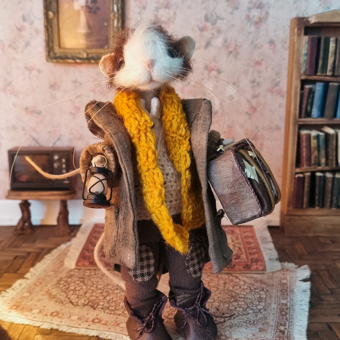 Everett | Needle Felted Collectible Wool Mouse