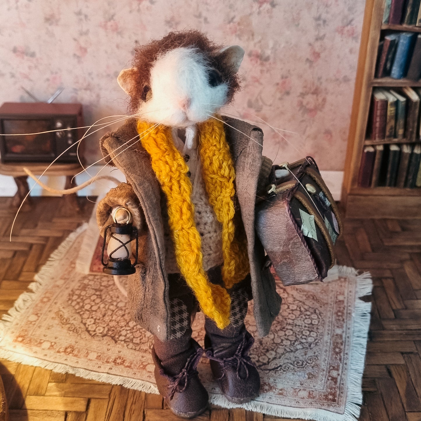 Everett | Needle Felted Collectible Wool Mouse