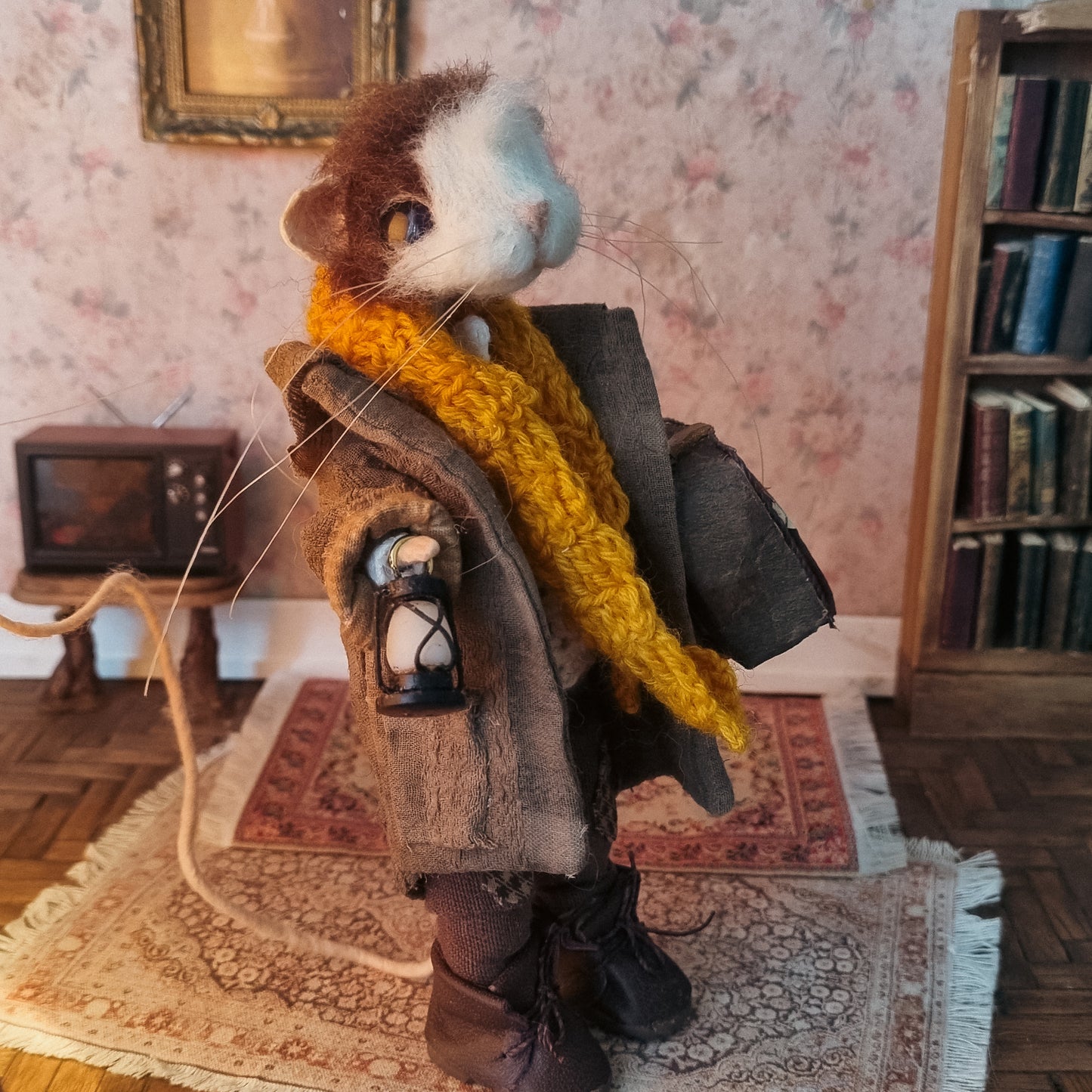 Everett | Needle Felted Collectible Wool Mouse