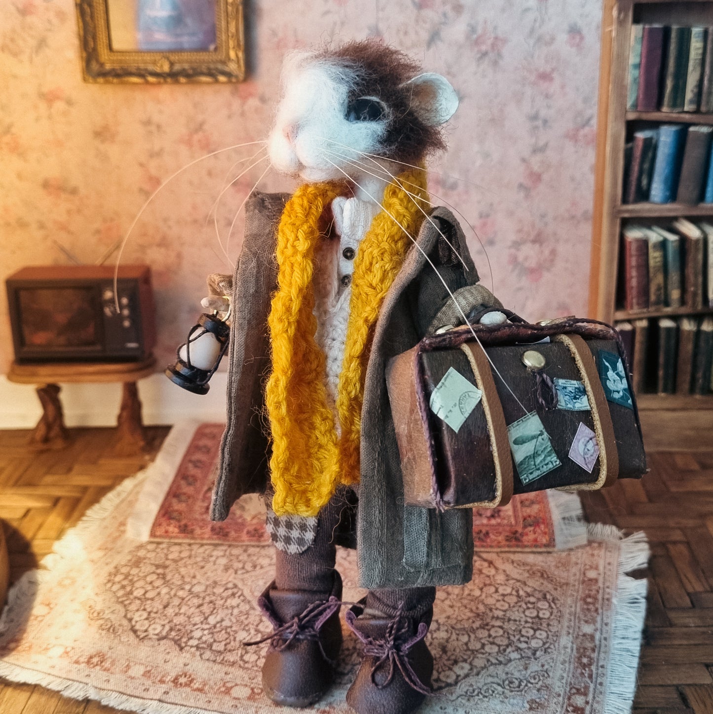 Everett | Needle Felted Collectible Wool Mouse