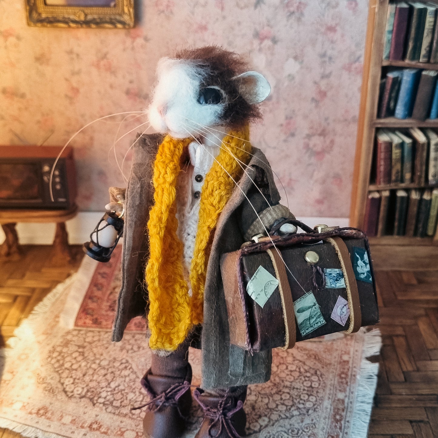 Everett | Needle Felted Collectible Wool Mouse