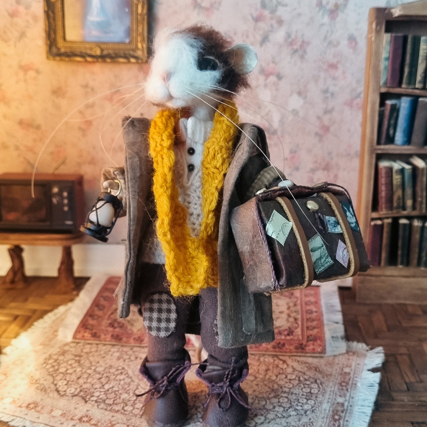 Everett | Needle Felted Collectible Wool Mouse