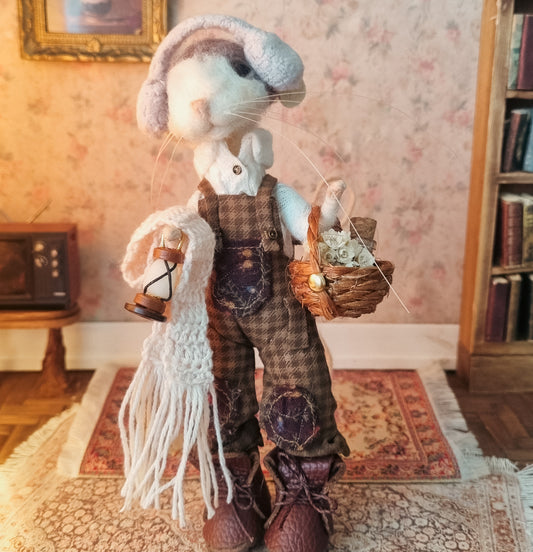 Jody | Needle Felted Collectible Wool Mouse
