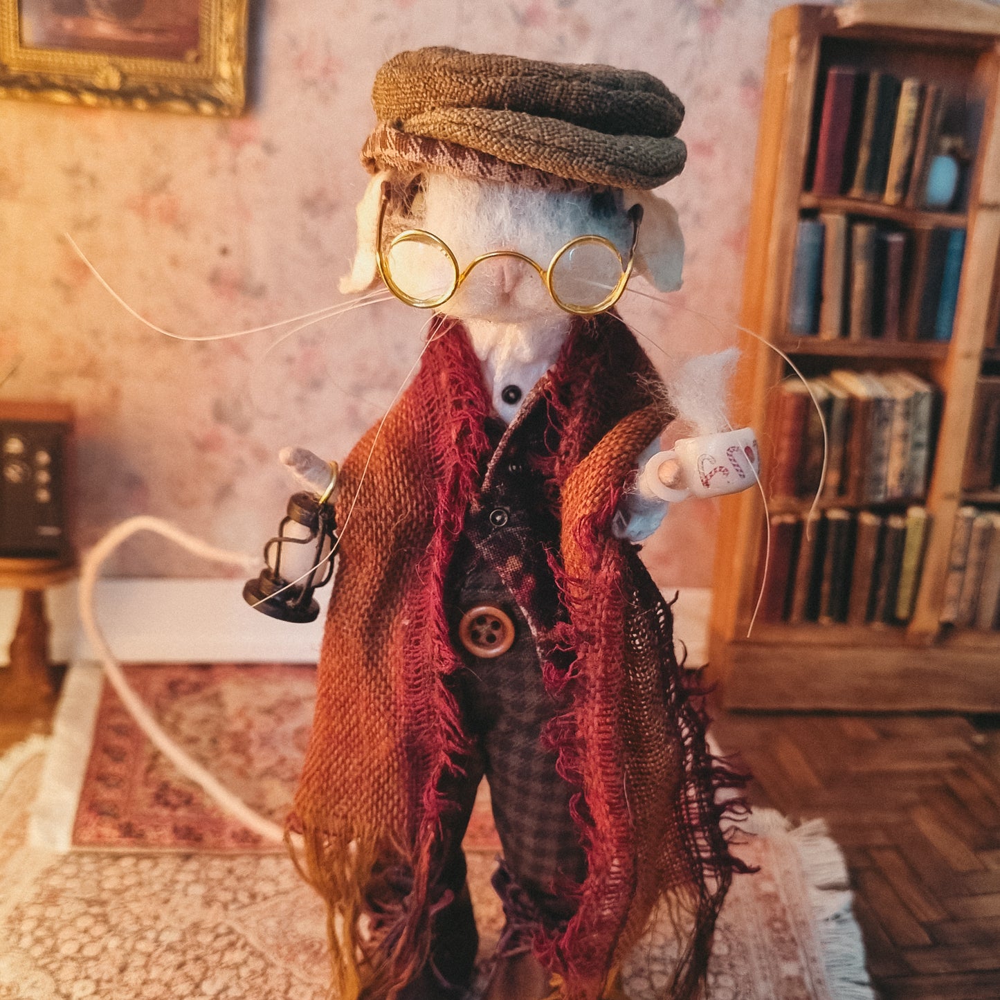 Finley | Needle Felted Collectible Wool Mouse