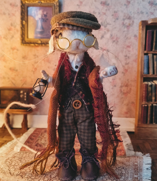 Finley | Needle Felted Collectible Wool Mouse