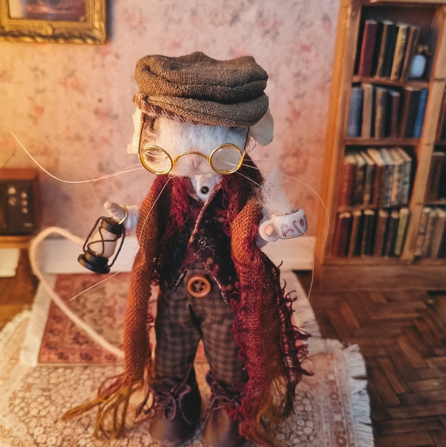 Finley | Needle Felted Collectible Wool Mouse