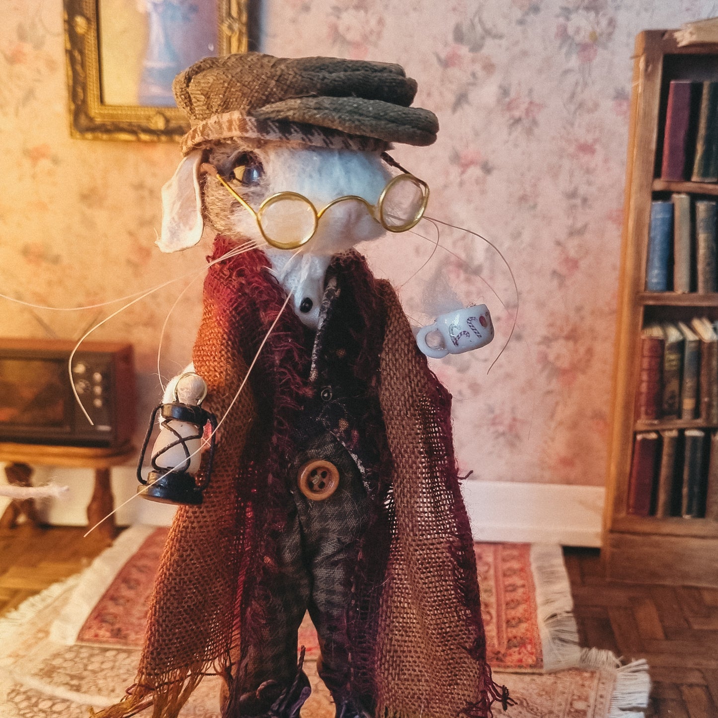 Finley | Needle Felted Collectible Wool Mouse