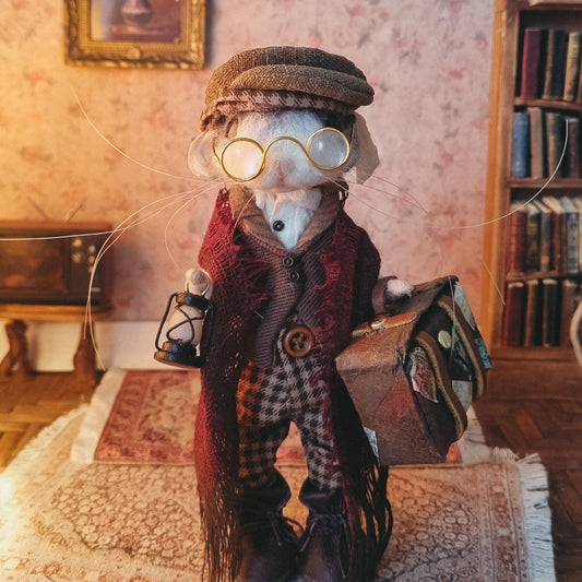 Walter | Needle Felted Collectible Wool Mouse