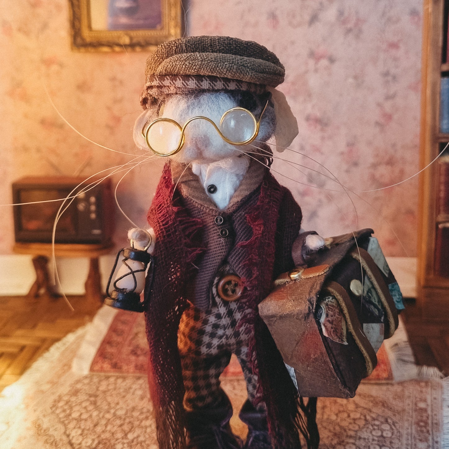 Walter | Needle Felted Collectible Wool Mouse