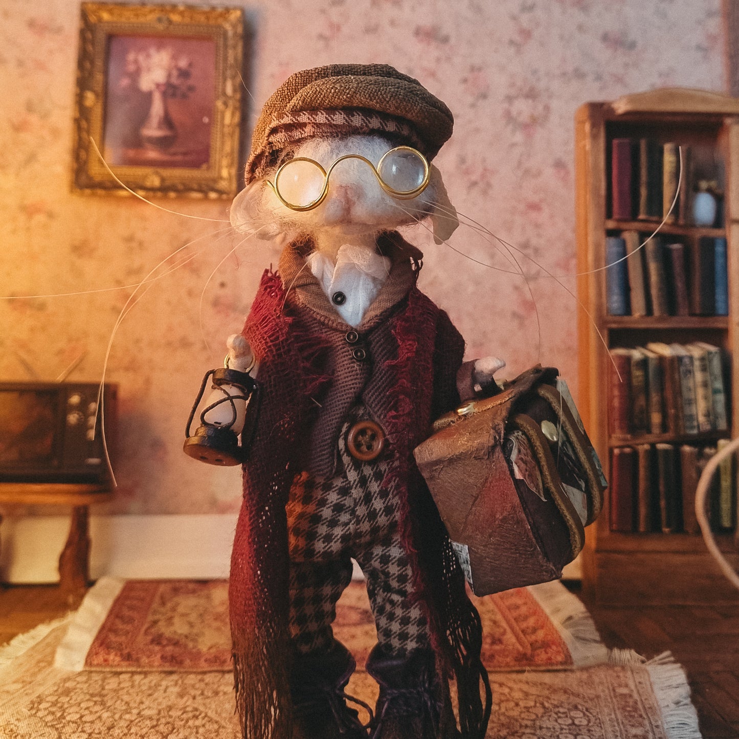 Walter | Needle Felted Collectible Wool Mouse