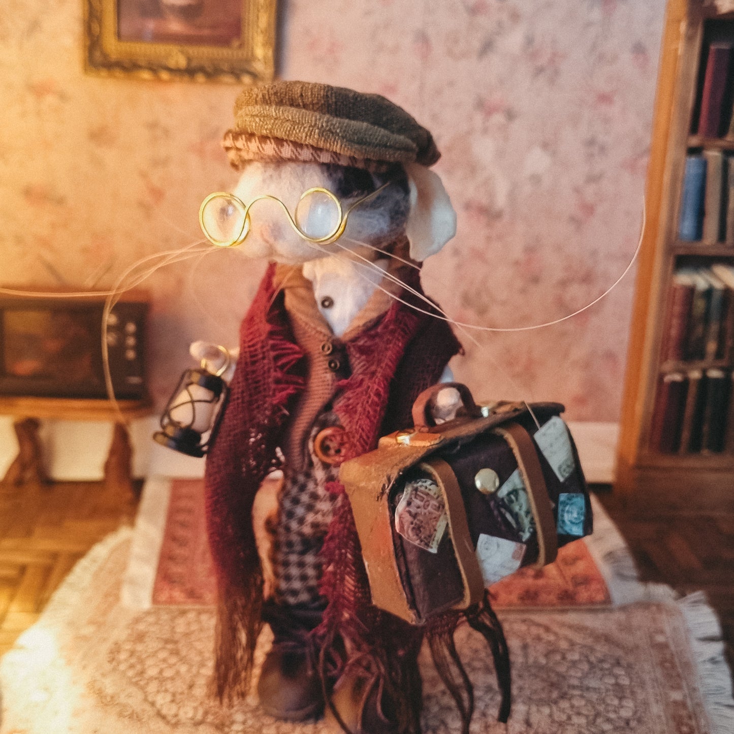 Walter | Needle Felted Collectible Wool Mouse