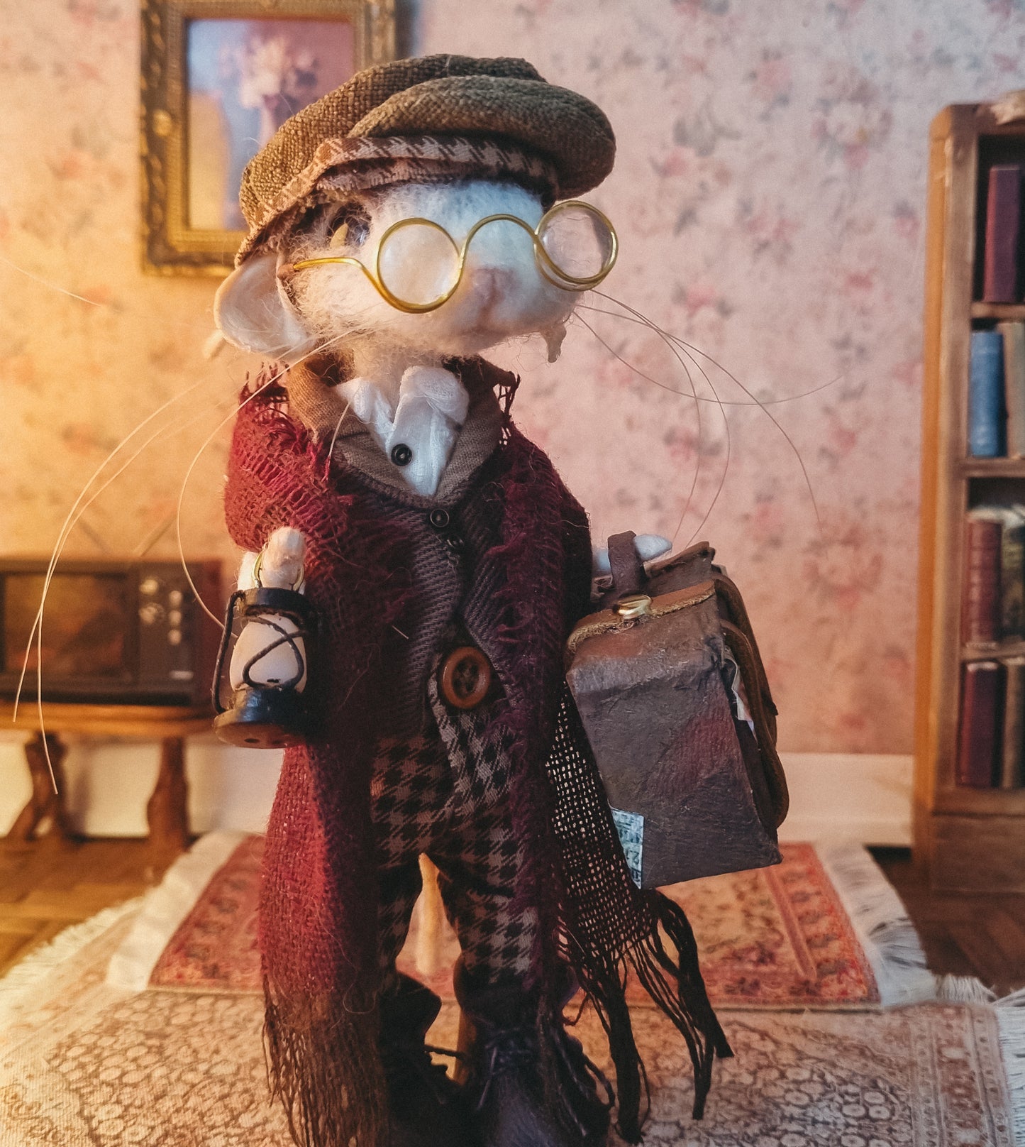 Walter | Needle Felted Collectible Wool Mouse