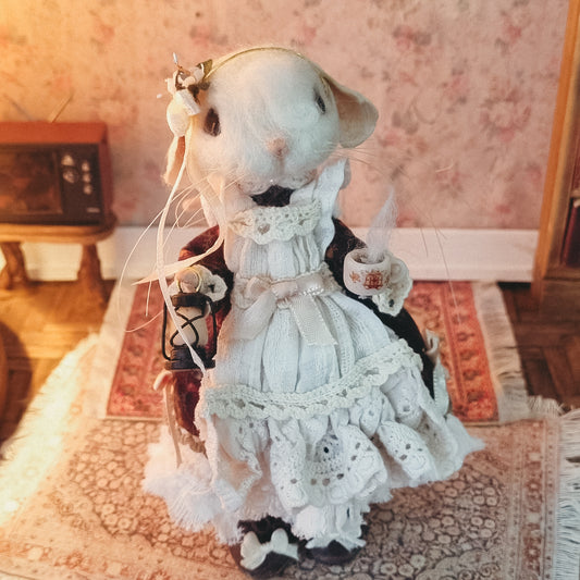 Holly | Needle Felted Collectible Wool Mouse