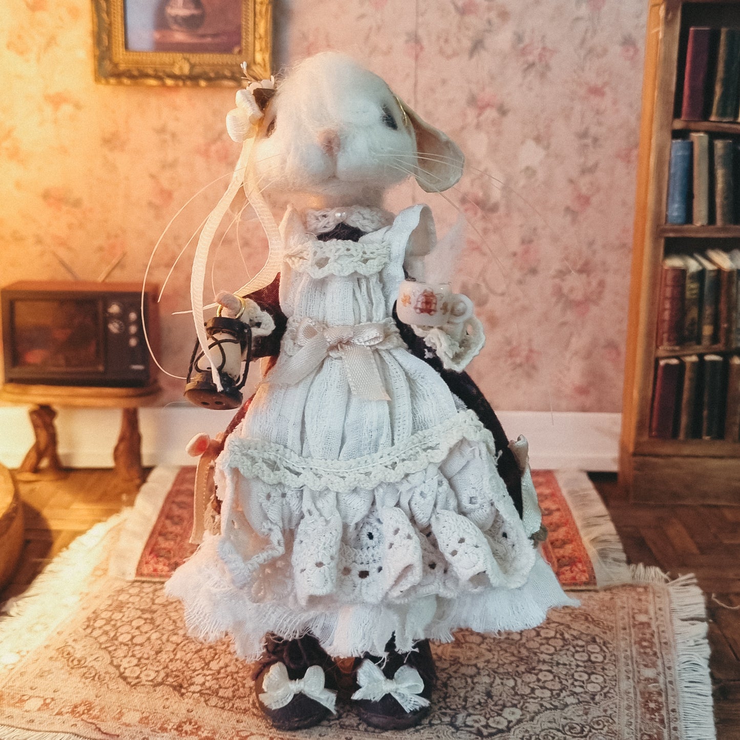 Holly | Needle Felted Collectible Wool Mouse