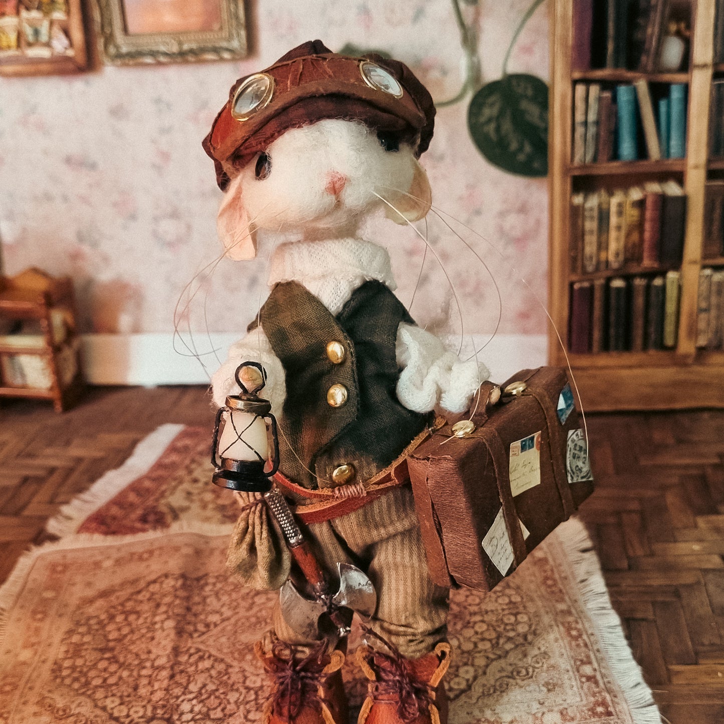 Silas | Needle Felted Collectible Wool Mouse