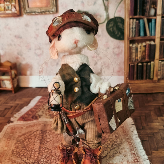 Silas | Needle Felted Collectible Wool Mouse