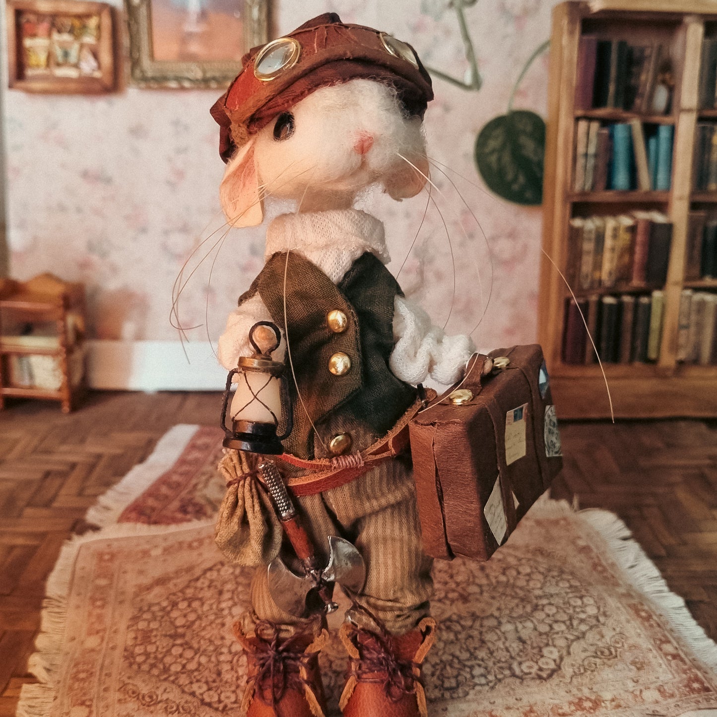 Silas | Needle Felted Collectible Wool Mouse