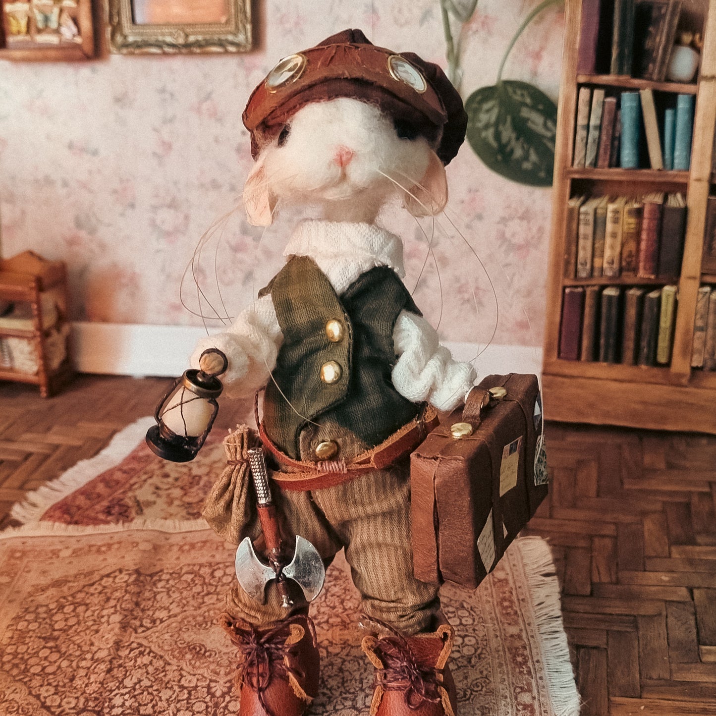 Silas | Needle Felted Collectible Wool Mouse