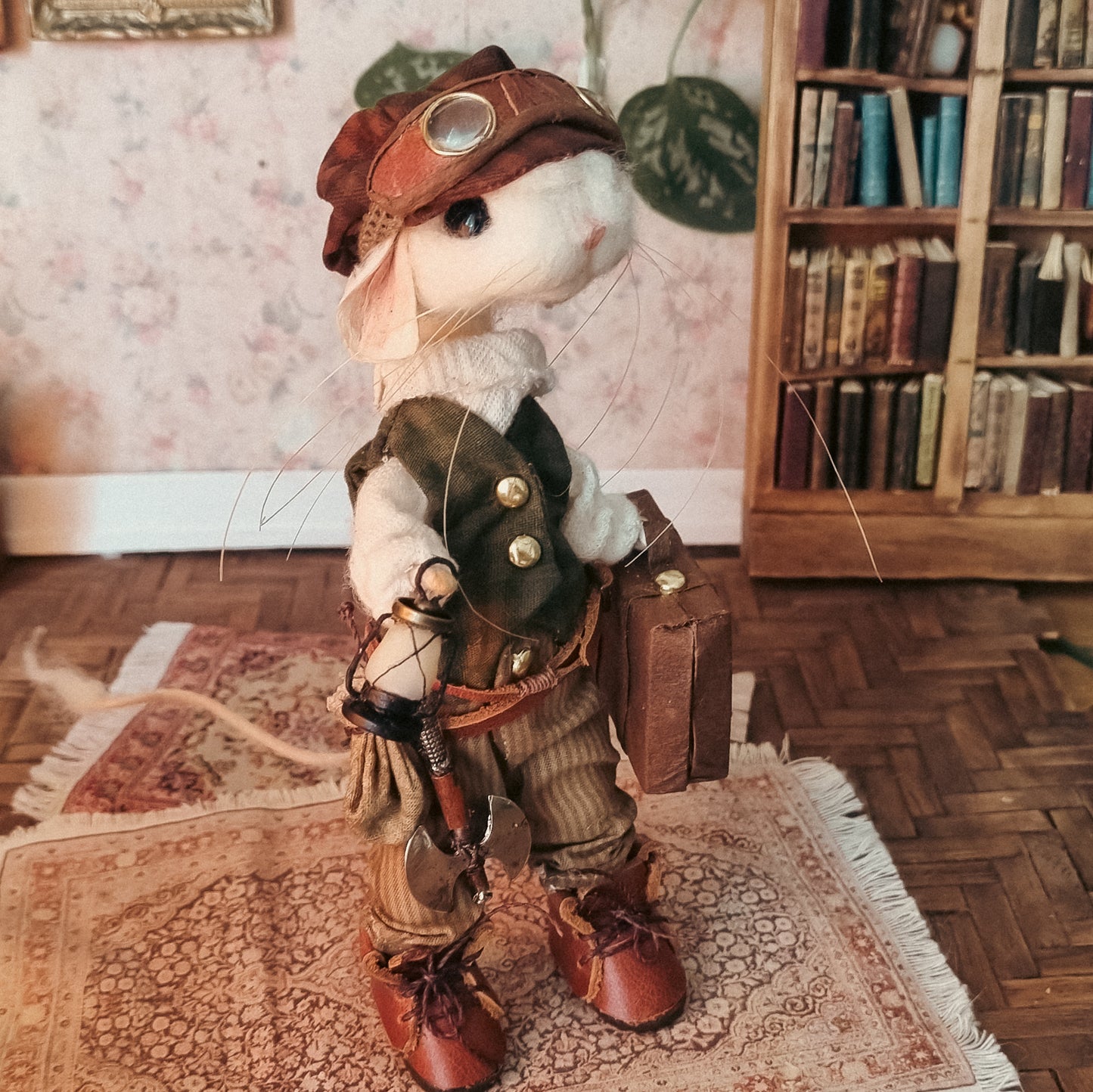 Silas | Needle Felted Collectible Wool Mouse