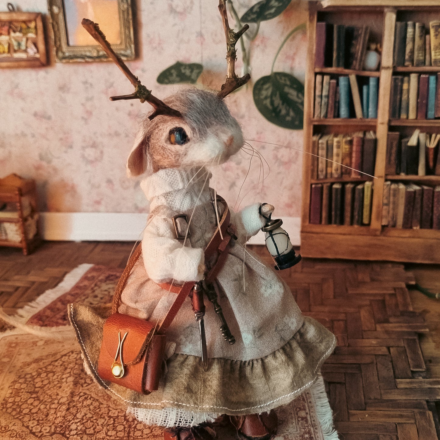 Seraphina | Needle Felted Collectible Wool Mouse