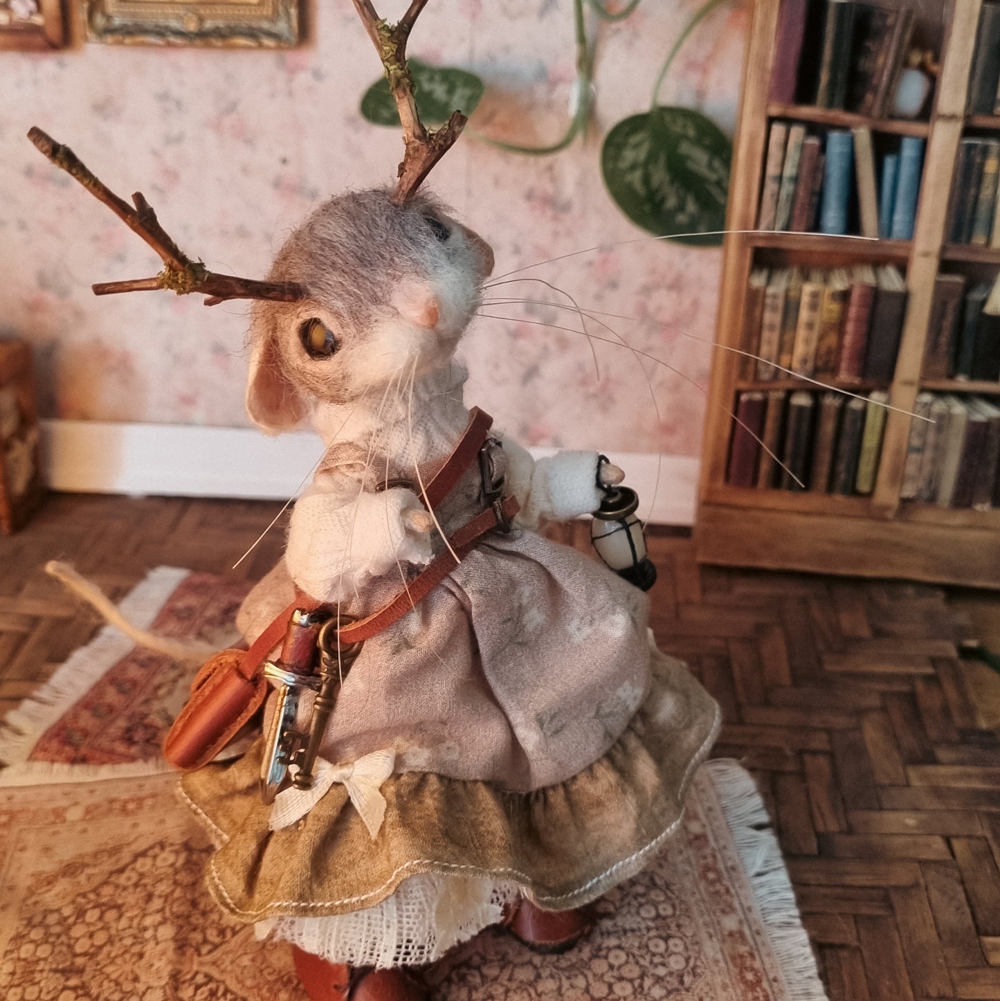 Seraphina | Needle Felted Collectible Wool Mouse