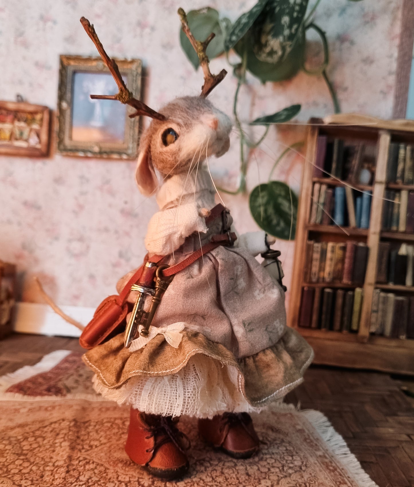 Seraphina | Needle Felted Collectible Wool Mouse