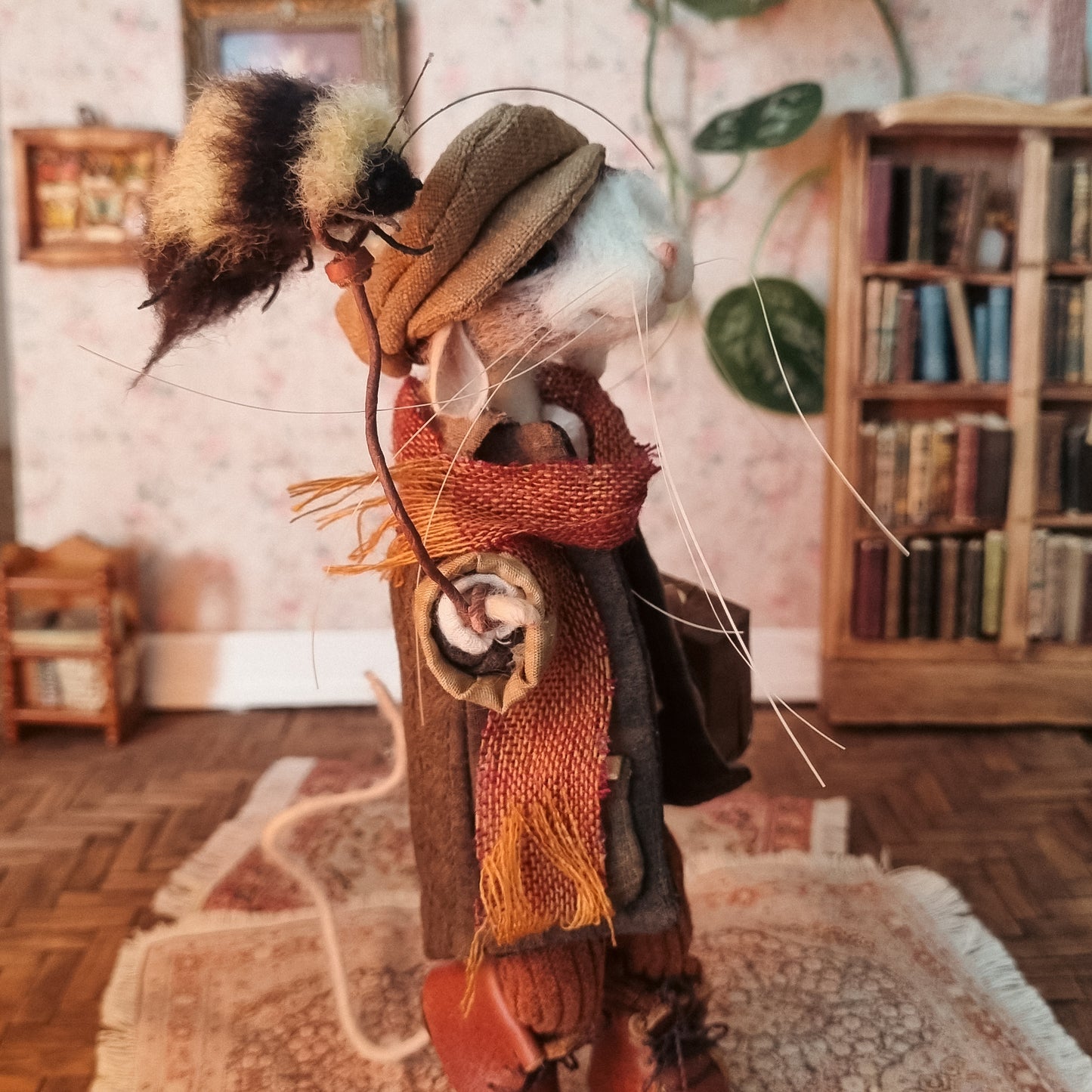 Leander | Needle Felted Collectible Wool Mouse