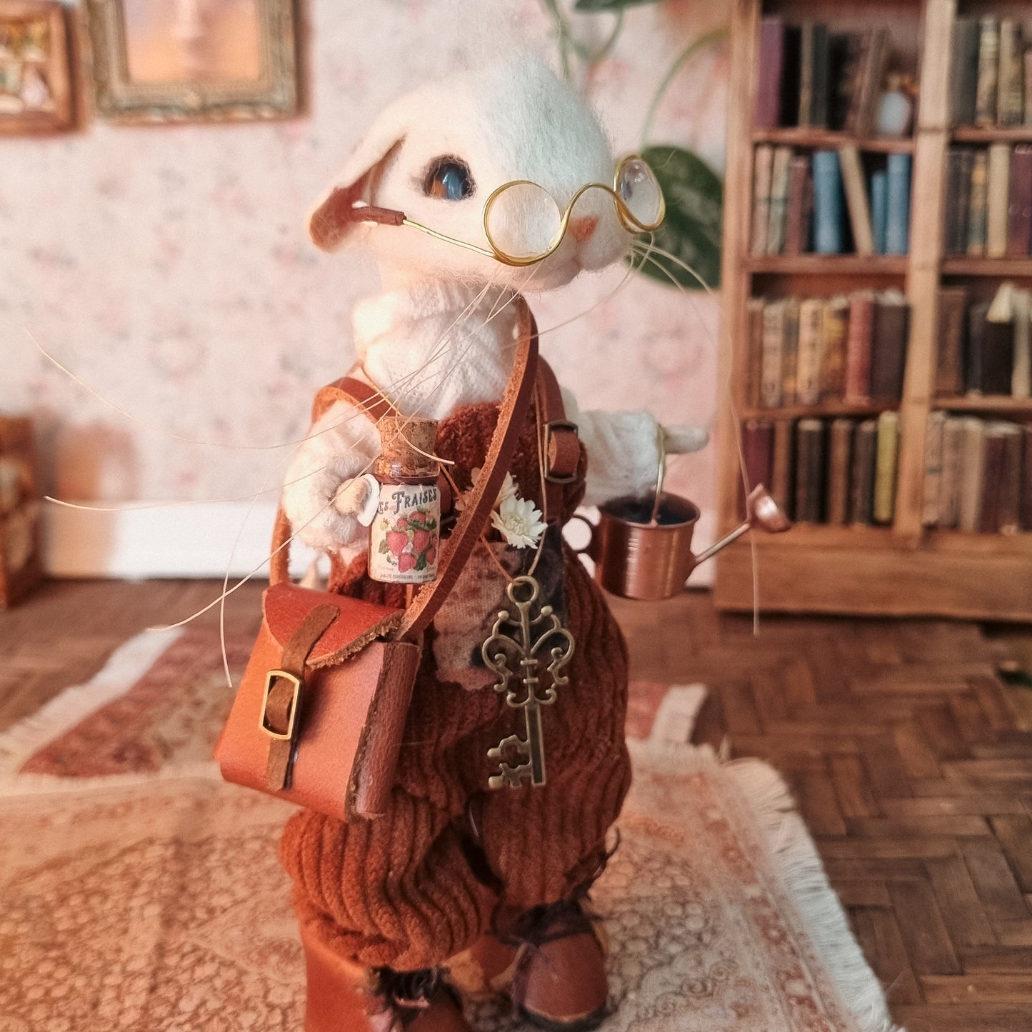 Ansel | Needle Felted Collectible Wool Mouse