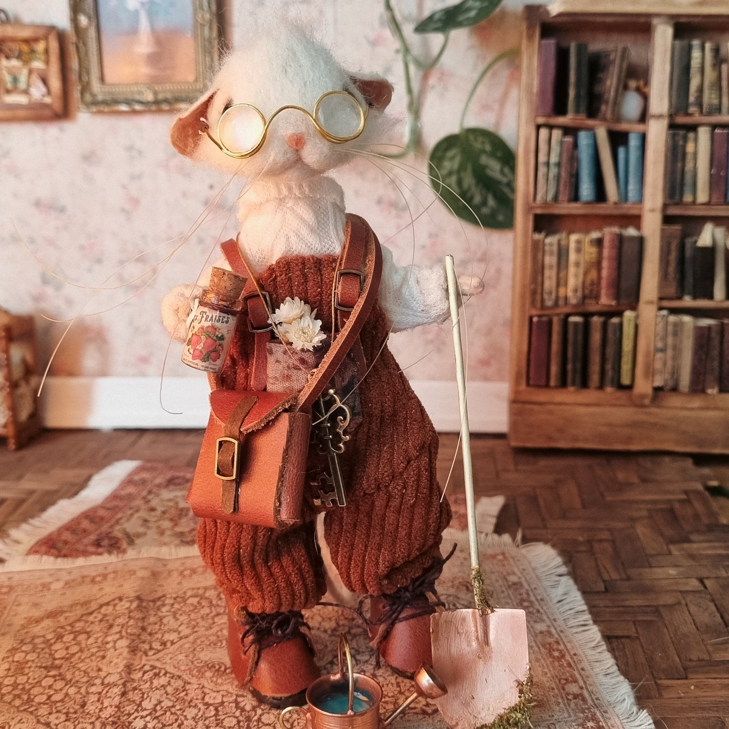 Ansel | Needle Felted Collectible Wool Mouse