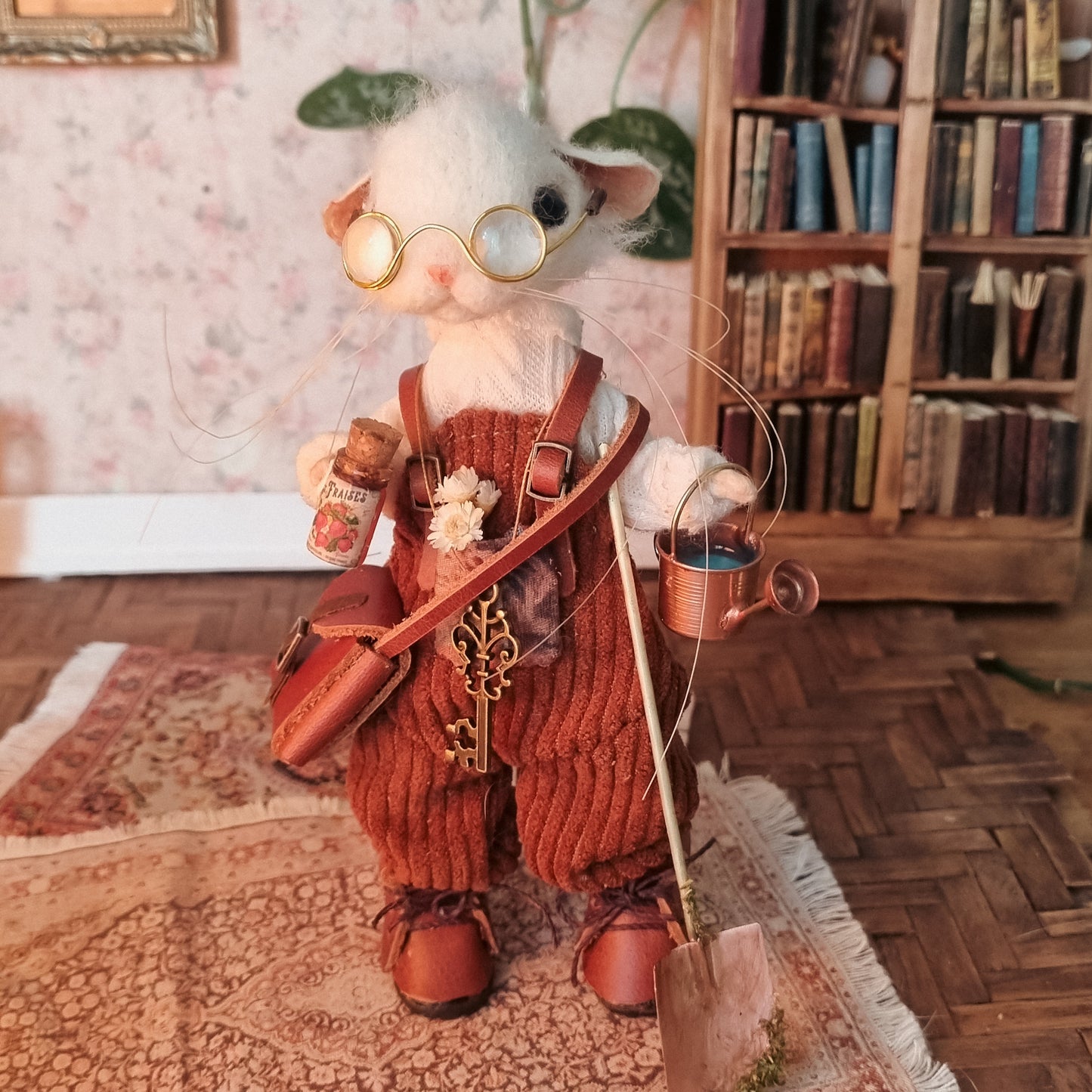 Ansel | Needle Felted Collectible Wool Mouse