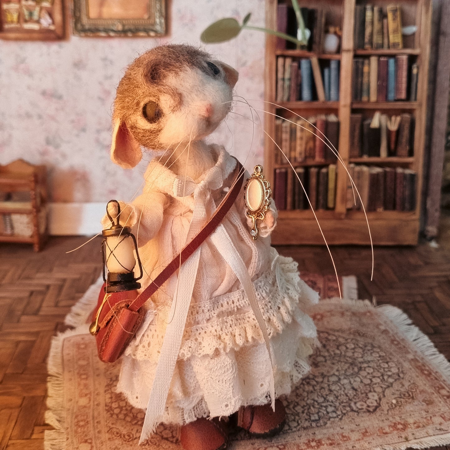 Lenore| Needle Felted Collectible Wool Mouse