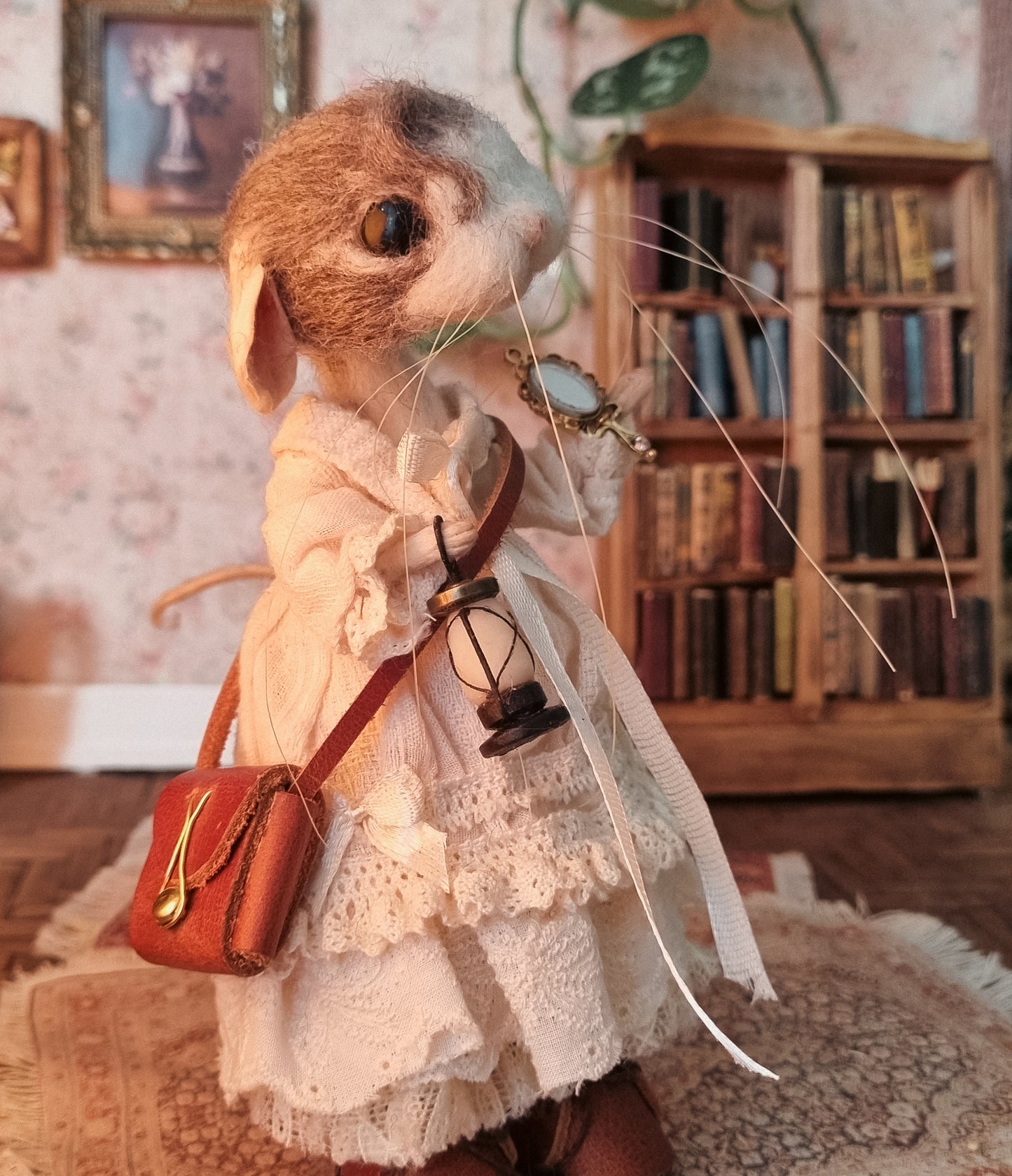 Lenore| Needle Felted Collectible Wool Mouse