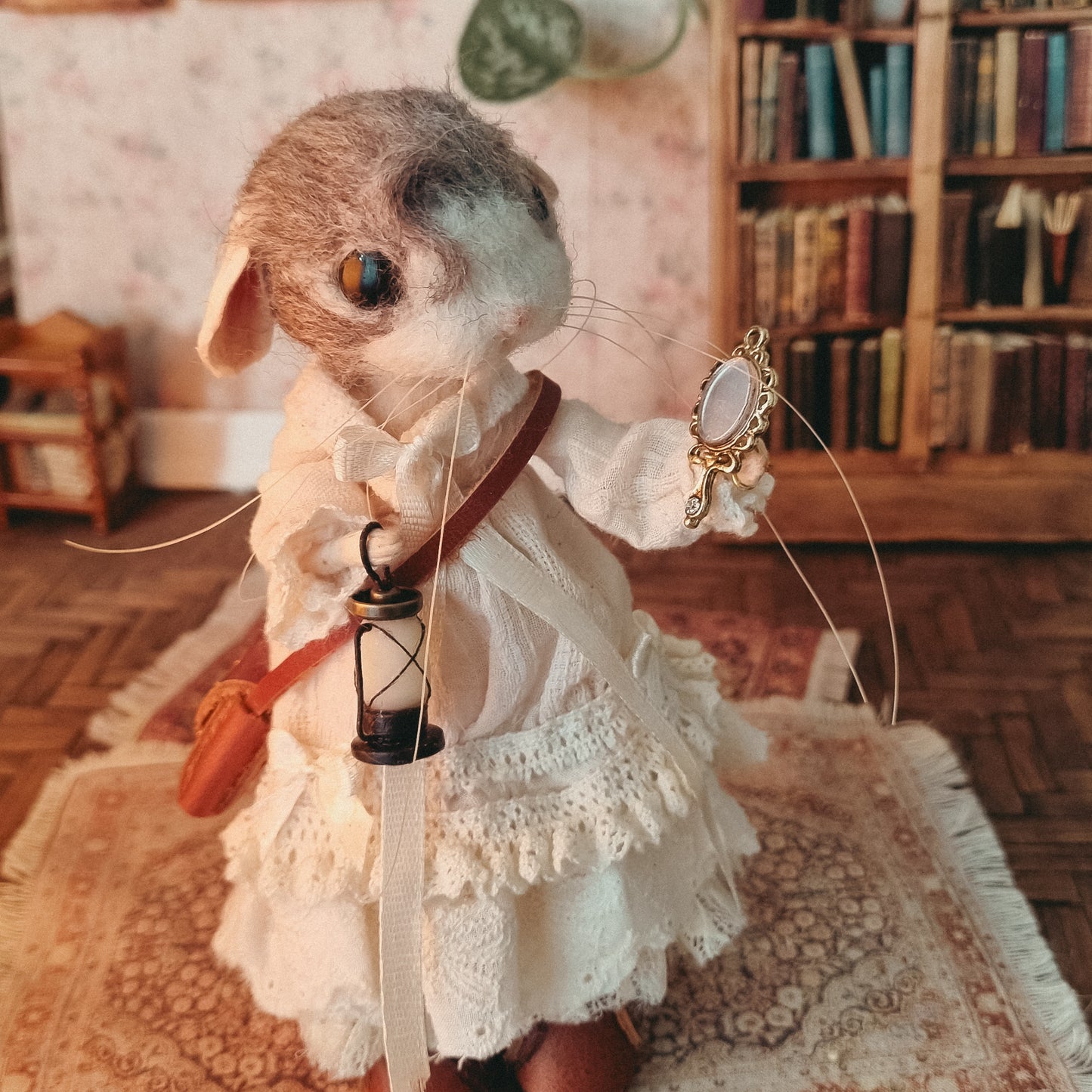 Lenore| Needle Felted Collectible Wool Mouse