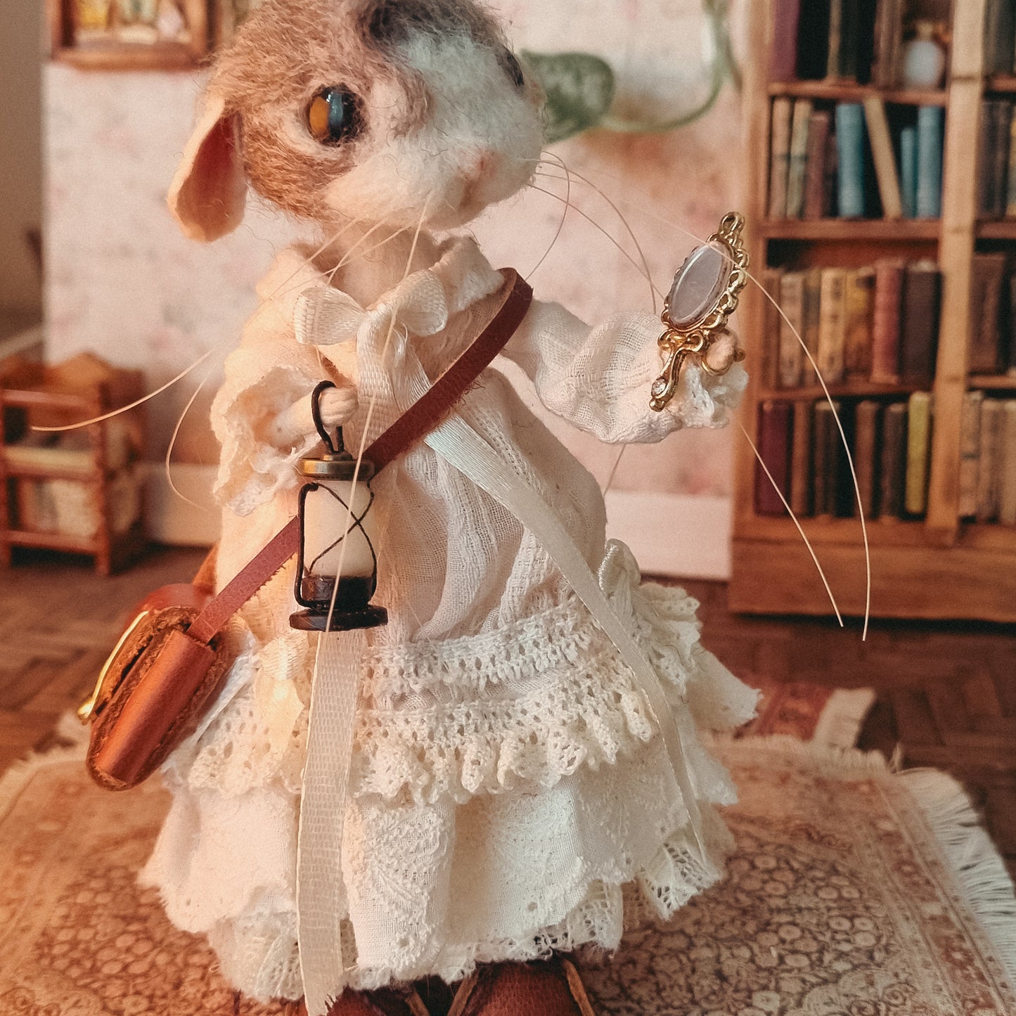 Lenore| Needle Felted Collectible Wool Mouse