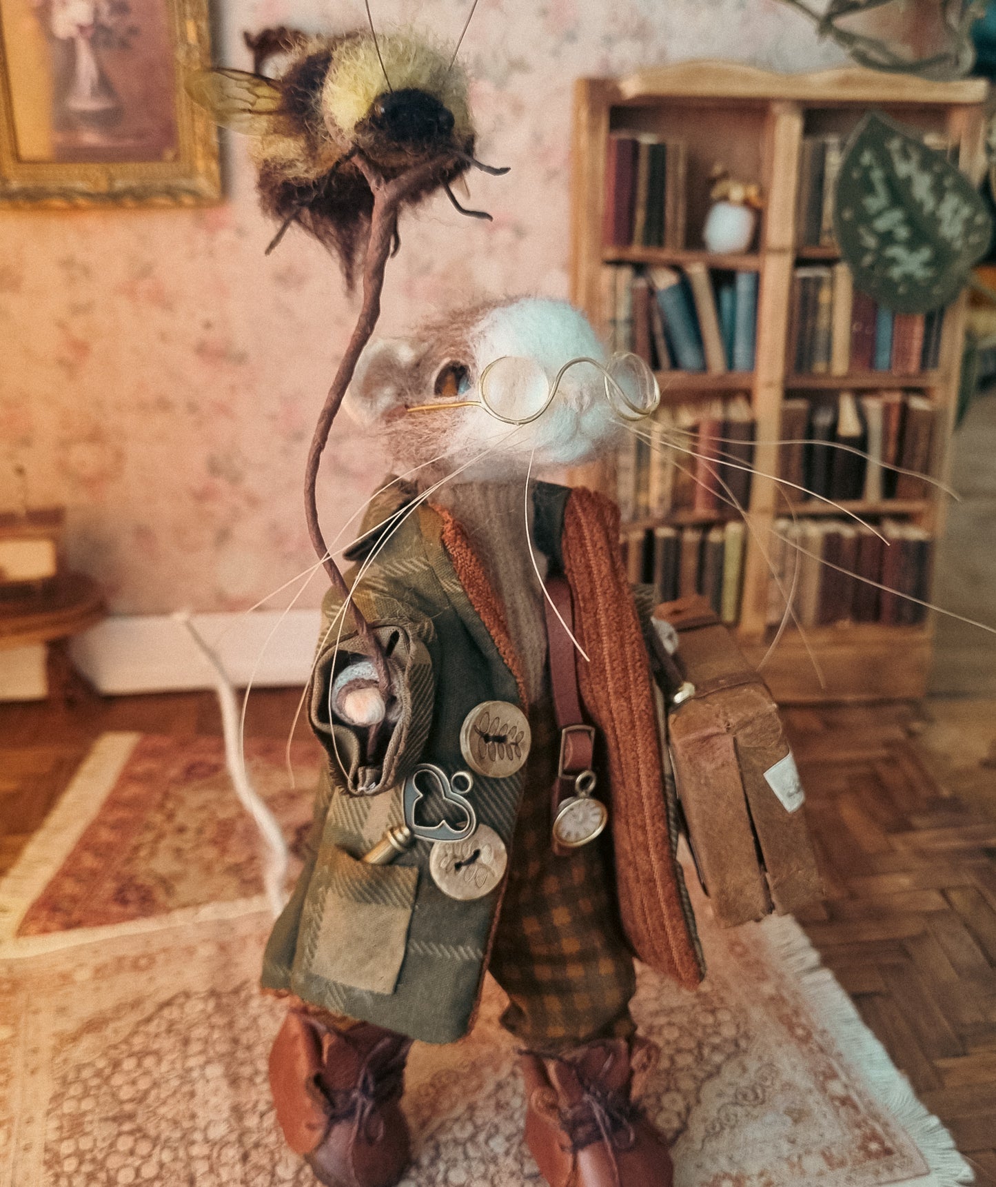 Alaric | Needle Felted Collectible Wool Mouse