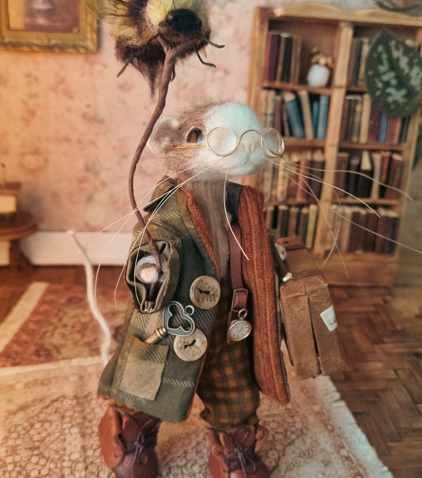 Alaric | Needle Felted Collectible Wool Mouse