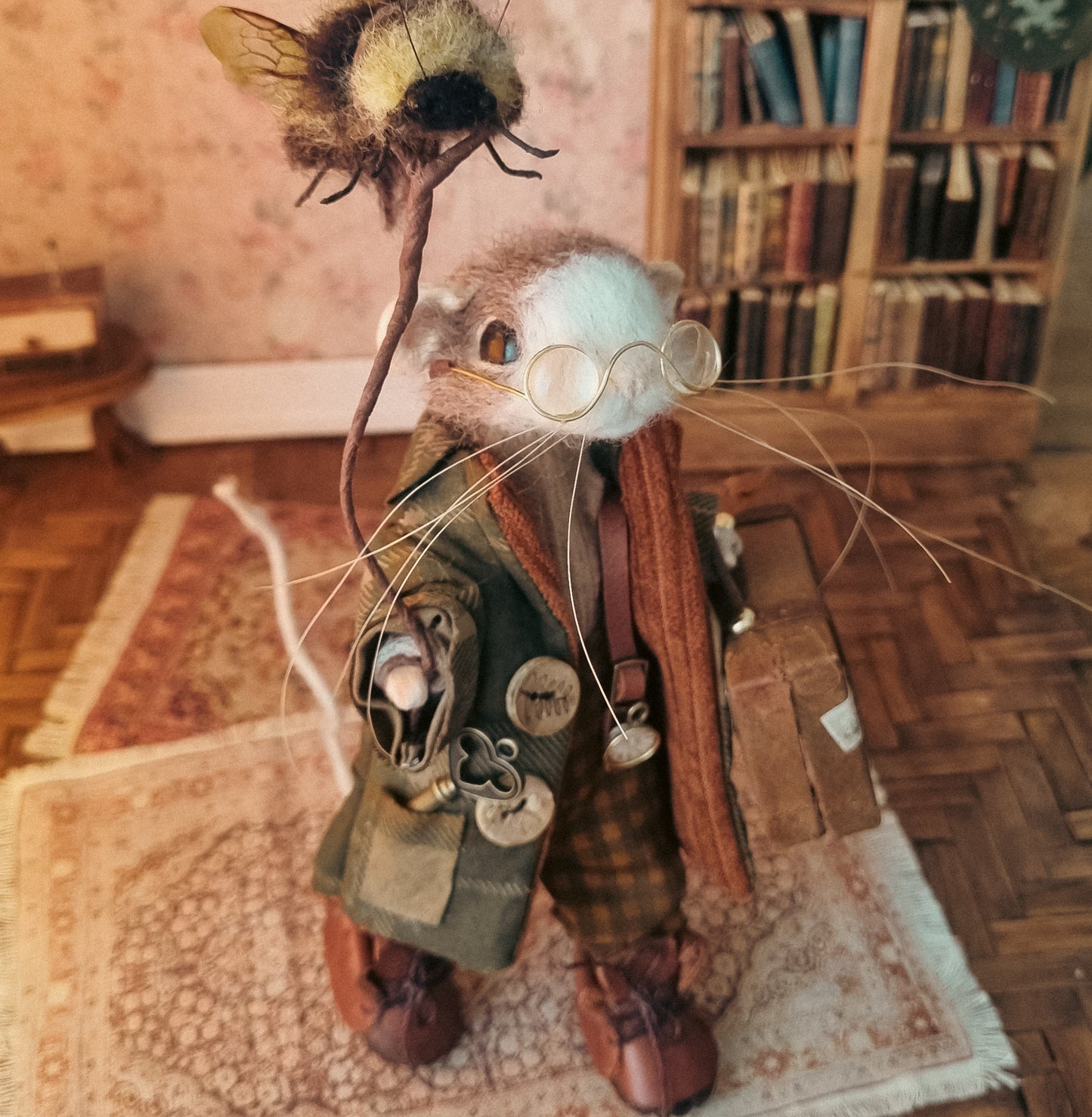 Alaric | Needle Felted Collectible Wool Mouse