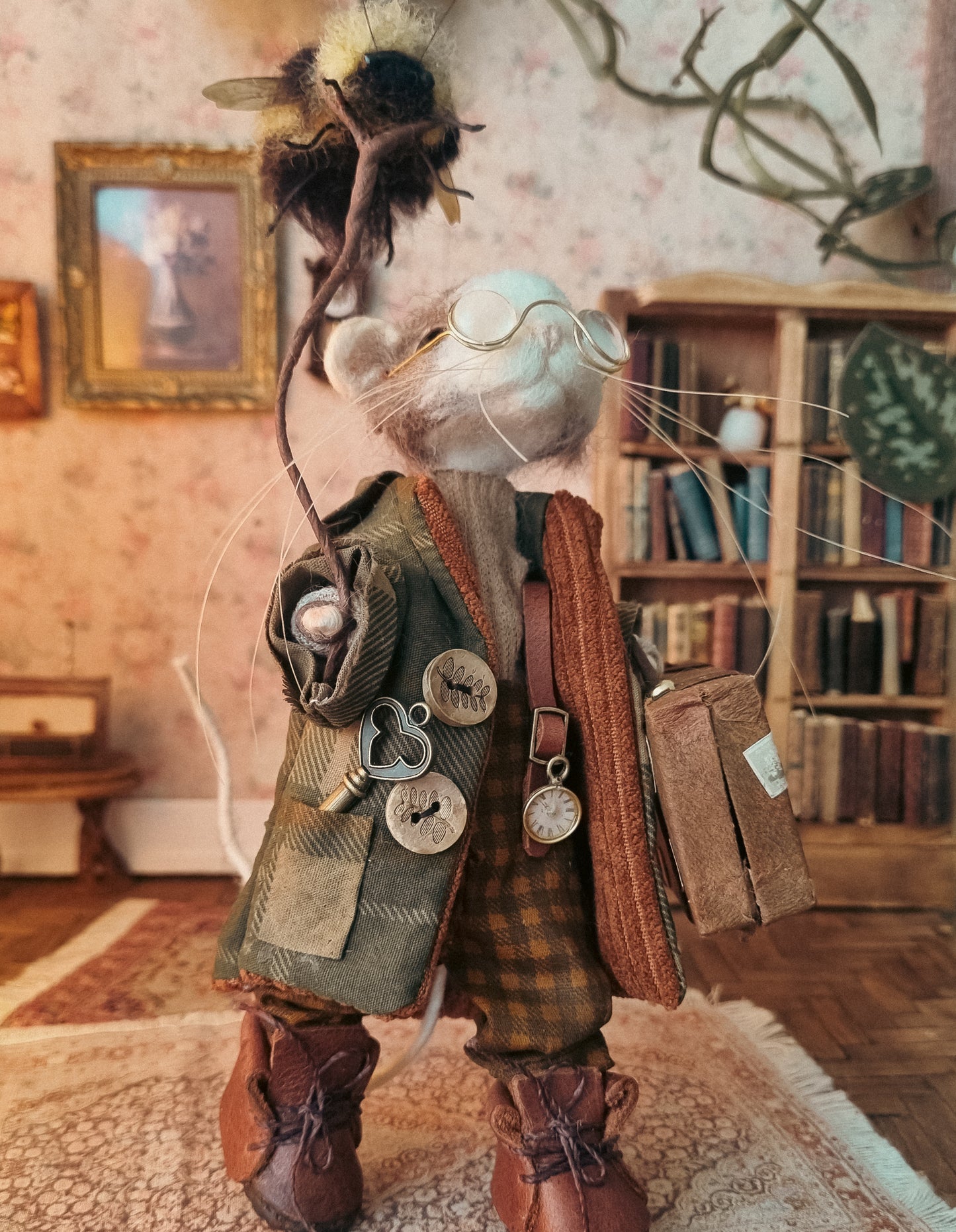 Alaric | Needle Felted Collectible Wool Mouse