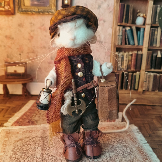 Cassian | Needle Felted Collectible Wool Mouse