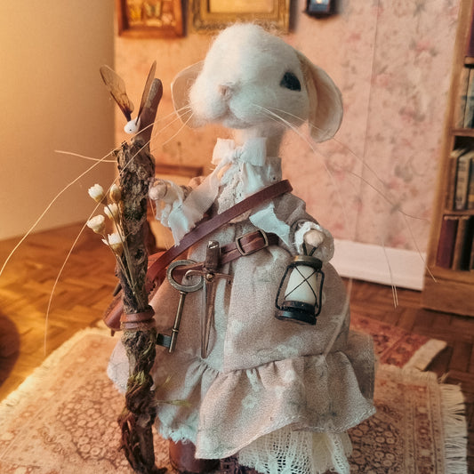 Opal | Needle Felted Collectible Wool Mouse