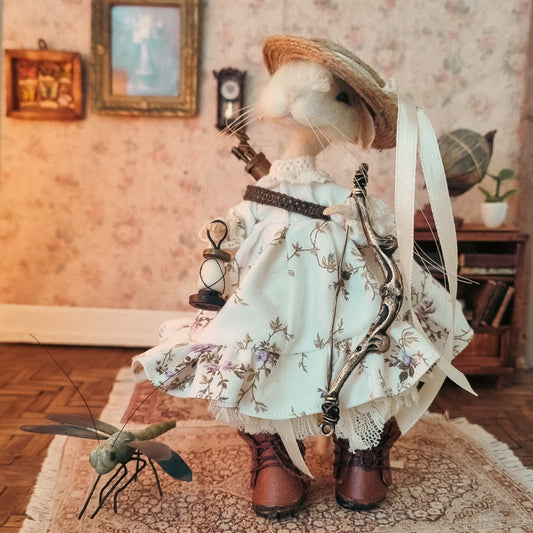 Camille - Archer Edition | Needle Felted Collectible Wool Mouse