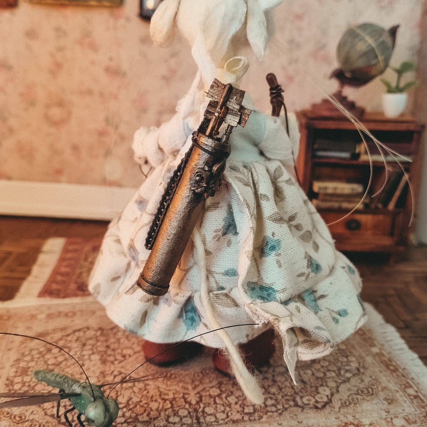 Alice | Needle Felted Collectible Wool Mouse