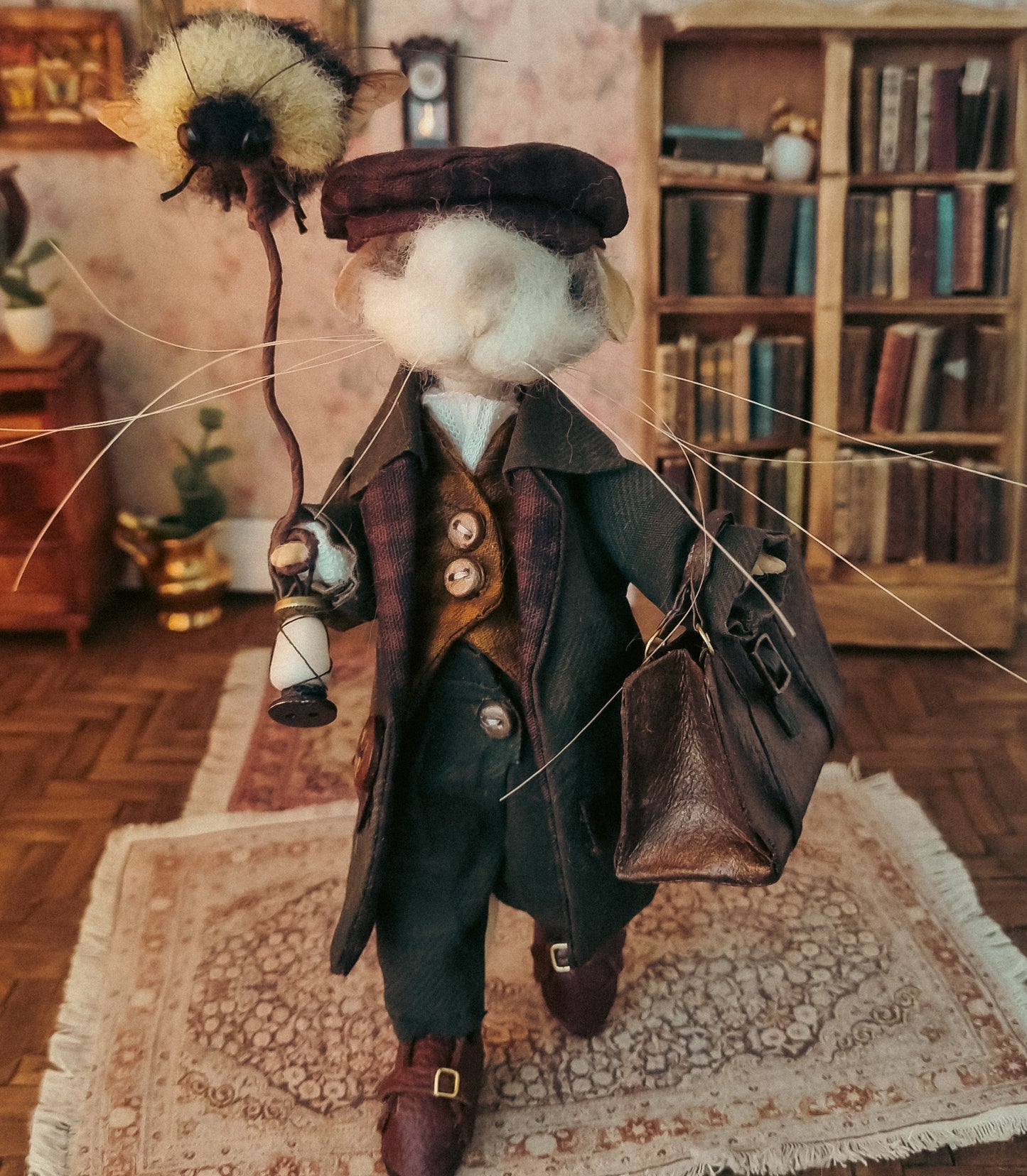 Edward | Needle Felted Collectible Wool Mouse