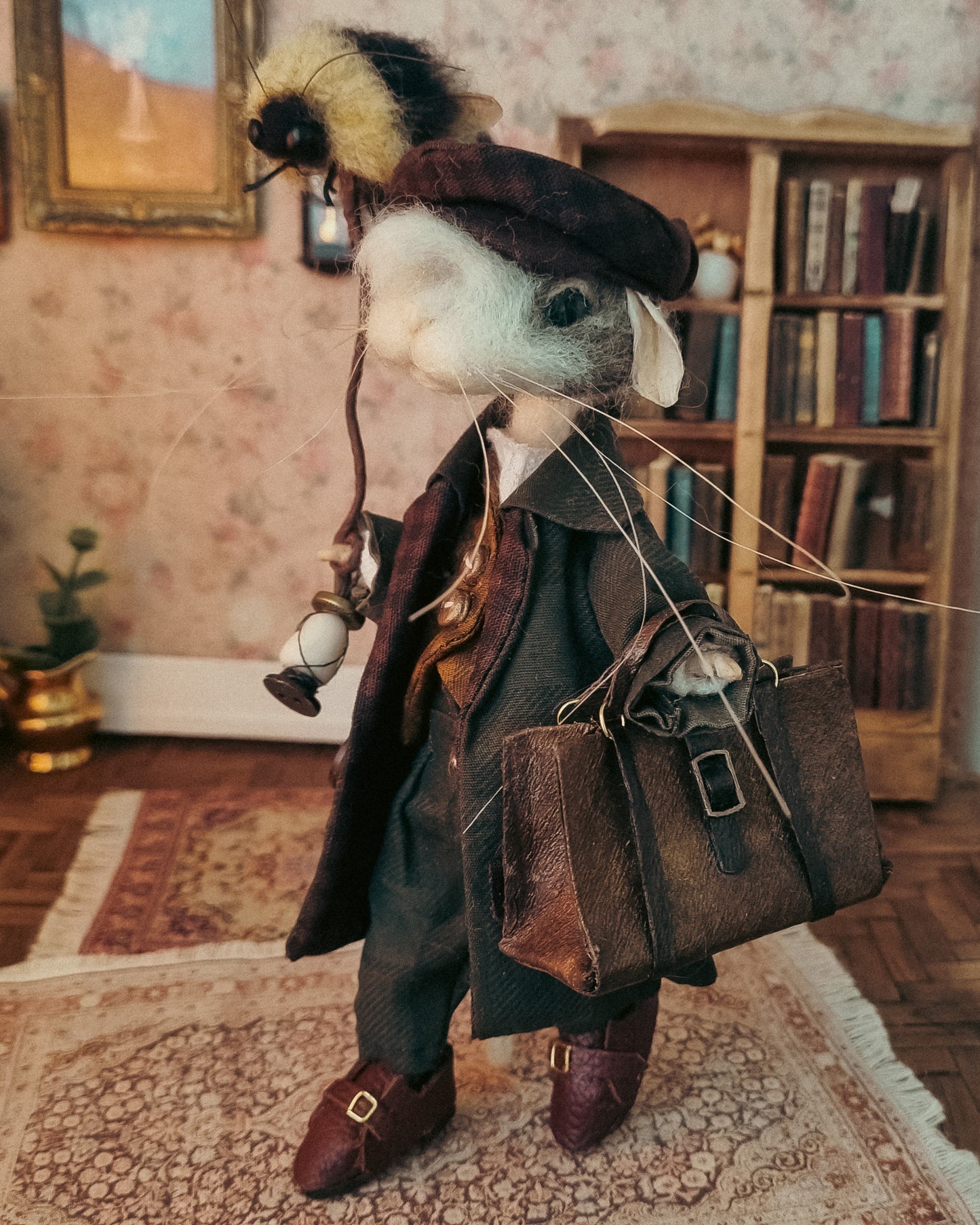 Edward | Needle Felted Collectible Wool Mouse