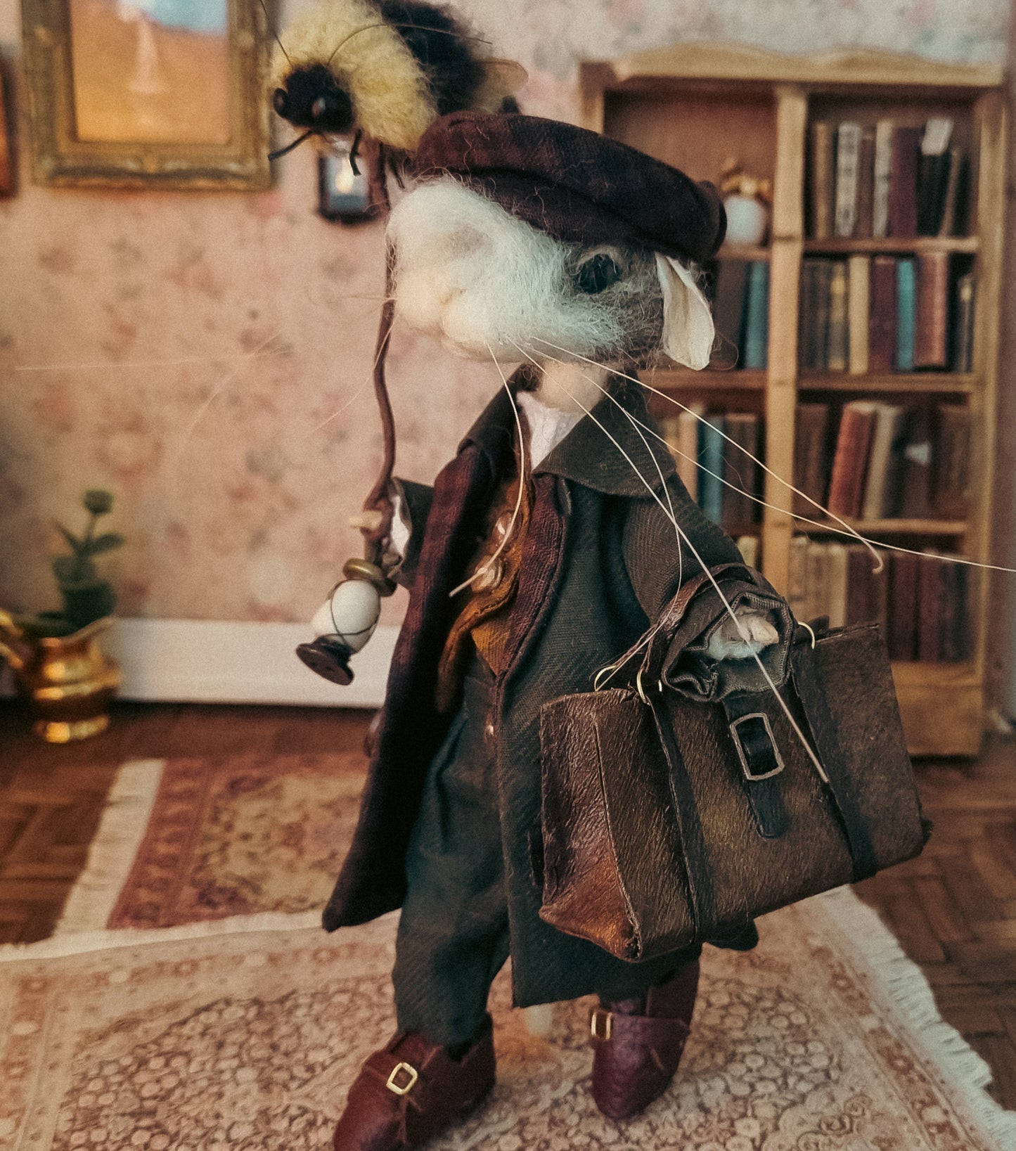 Edward | Needle Felted Collectible Wool Mouse