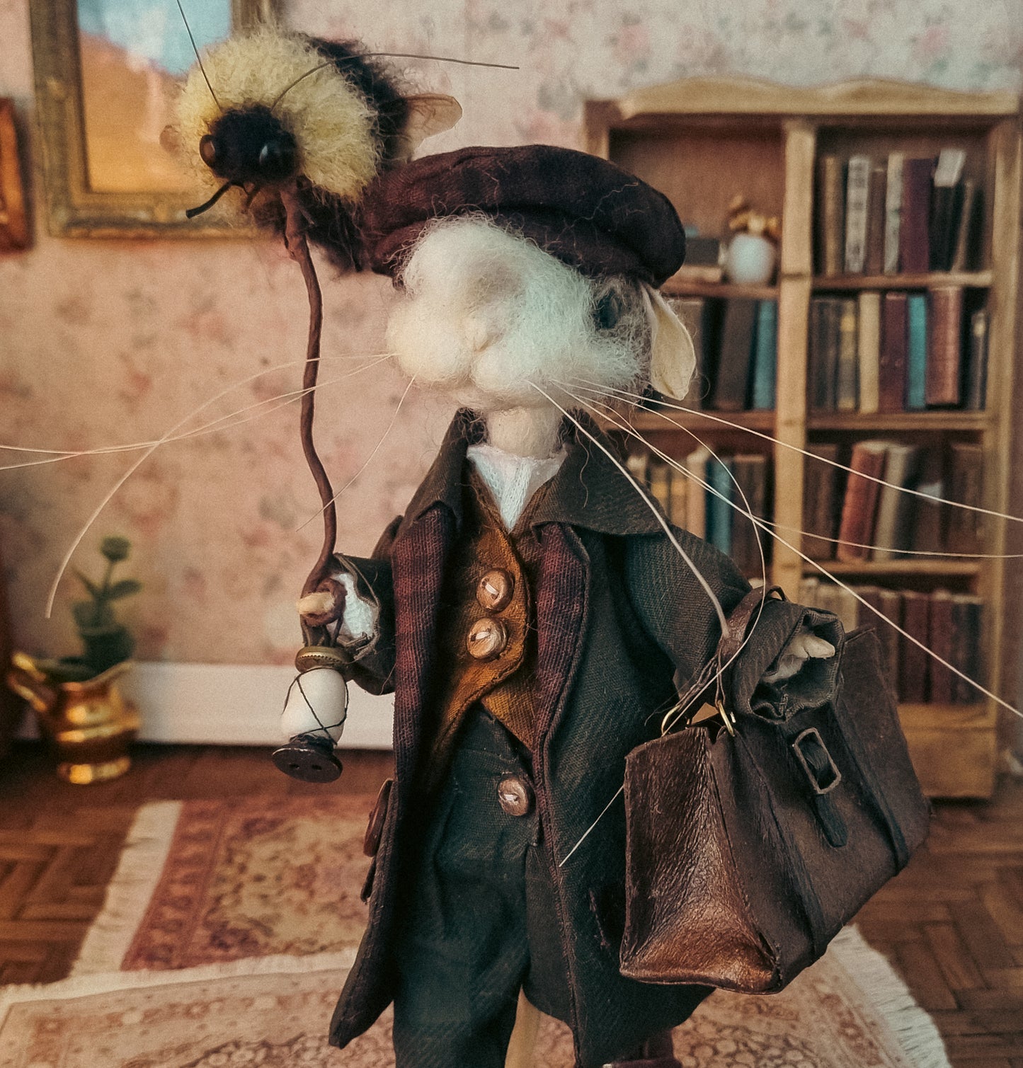 Edward | Needle Felted Collectible Wool Mouse